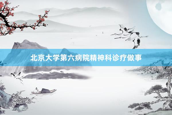 北京大学第六病院精神科诊疗做事